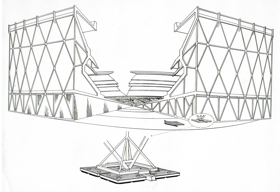 Air bearing for stadium seating