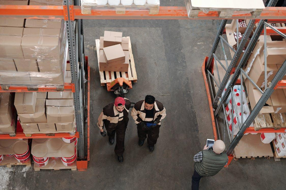 workers in a warehouse