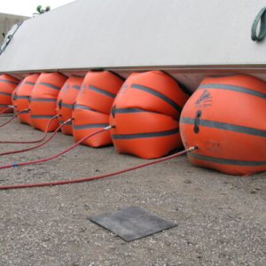 air lifting bags lifting a heavy object
