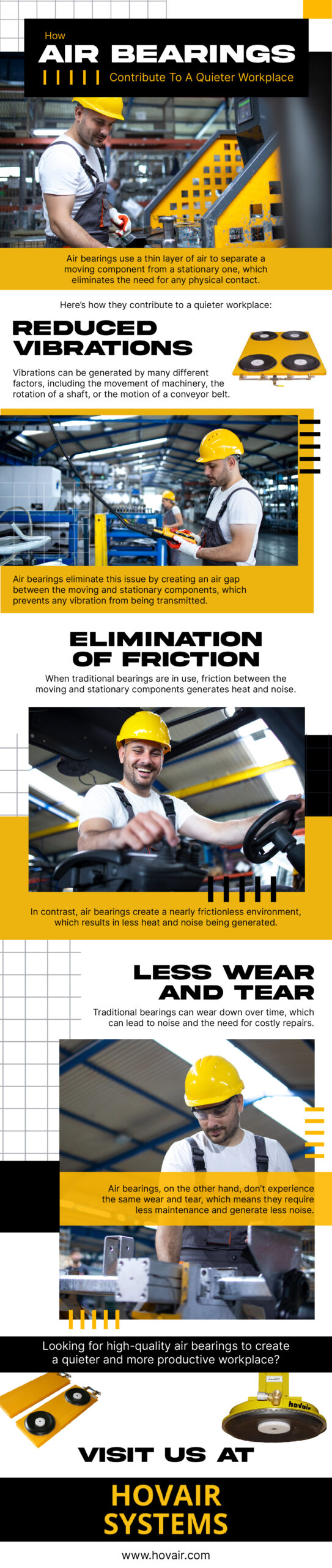 How Air Bearings Contribute To A Quieter Workplace