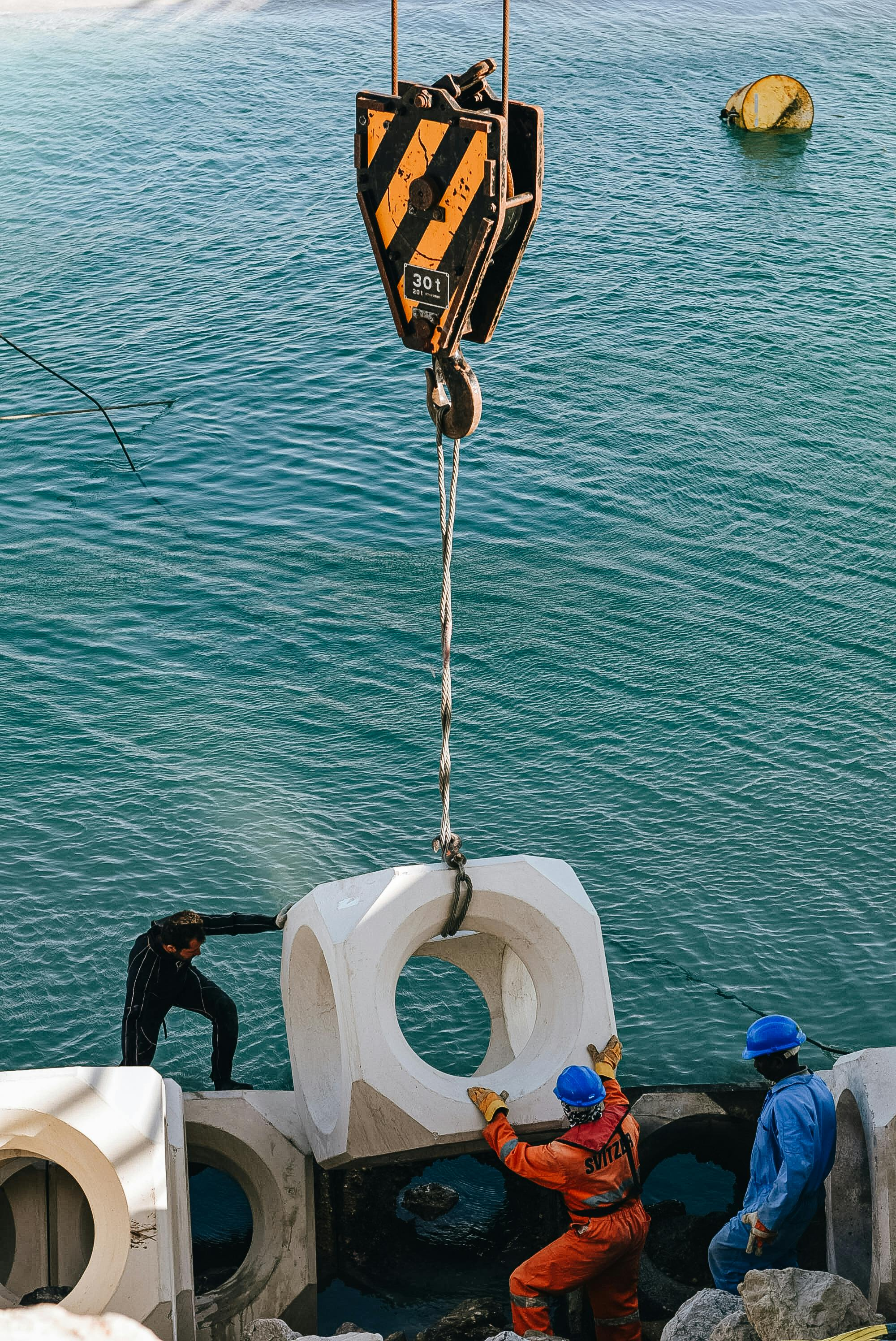 A crane lifting a heavy object