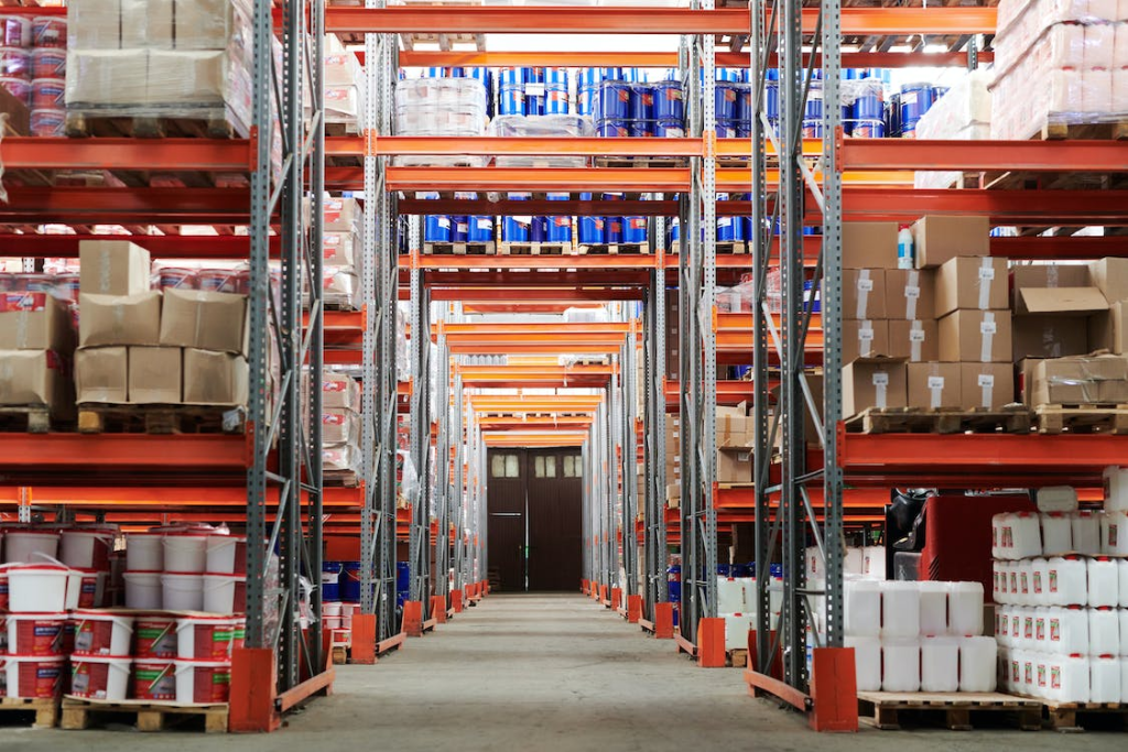 stocked storage at a warehouse