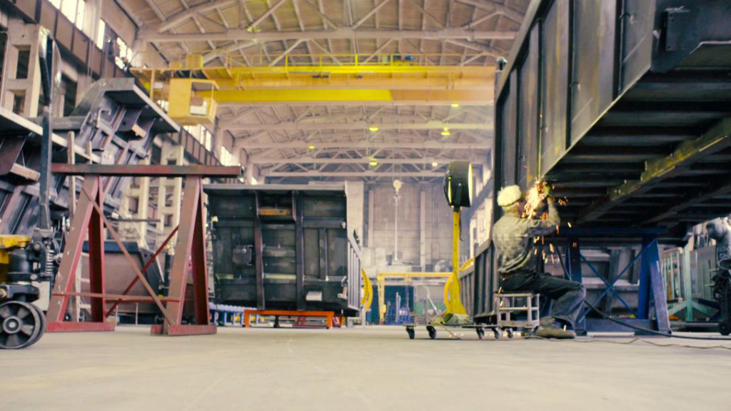 A man working in a warehouse